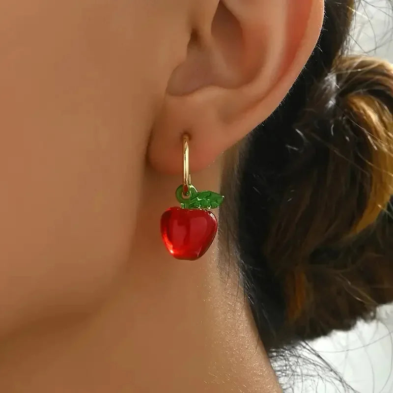 Wholesale Apple resin earrings